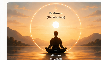 Symbolic image of Atman and Brahman in Advaita Vedanta